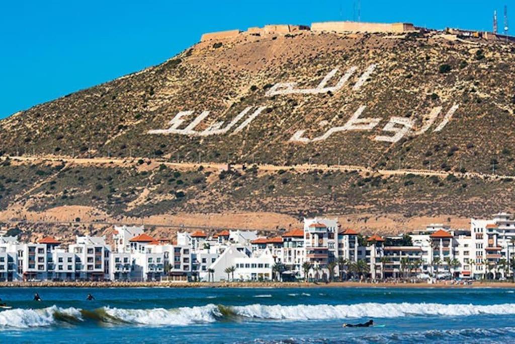 Appartement De Luxe ,Piscine,Parking,Terrasse Agadir Buitenkant foto